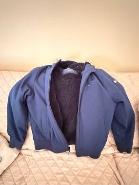 Tommy Hilfiger Navy Jacket with Black Sherpa Lining